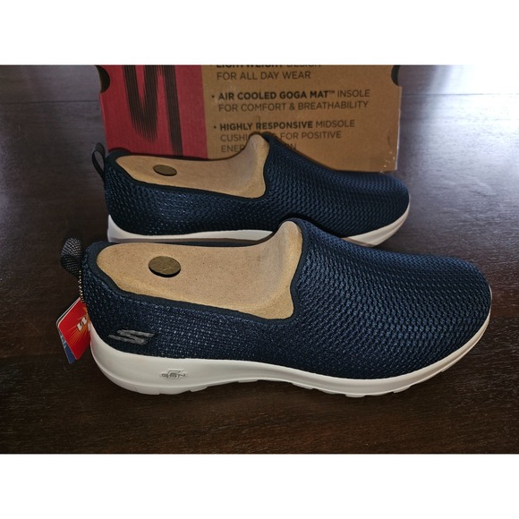 Skechers Women's Go Walk Joy Vela Hands Free Slip-ins Blue Sneaker 8.5 Wide NIB - Picture 4 of 9